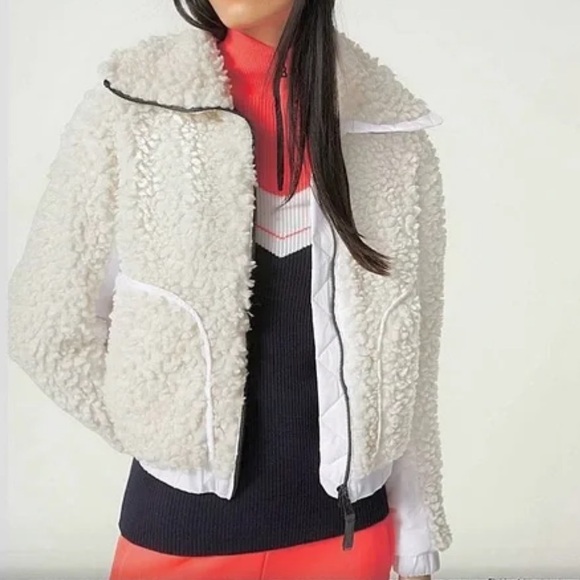 Bogner Fire+Ice Plush Sherpa Coat in Nude - Picture 1 of 12